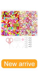 SANNIDHI 3868pcs Clay Beads Bracelet Making Kit, 18 Colours for Girls