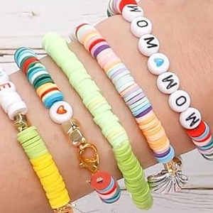 SANNIDHI 3868pcs Clay Beads Bracelet Making Kit, 18 Colours for Girls