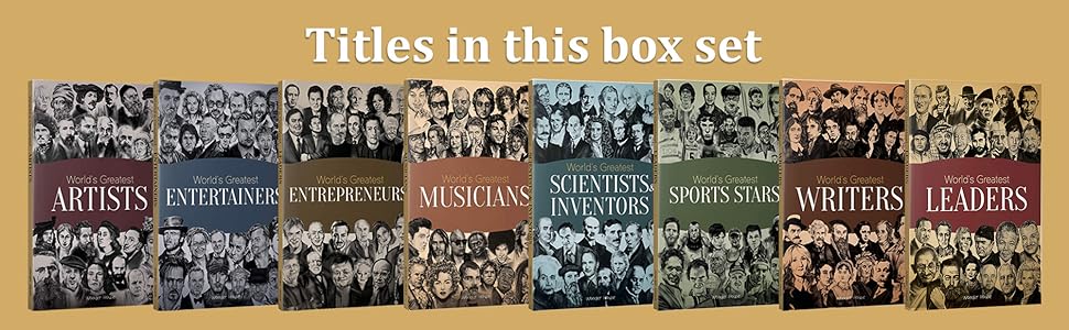 World's Greatest Library : A Collection of 200 Inspiring Personalities (Box Set of 8 Biographies)