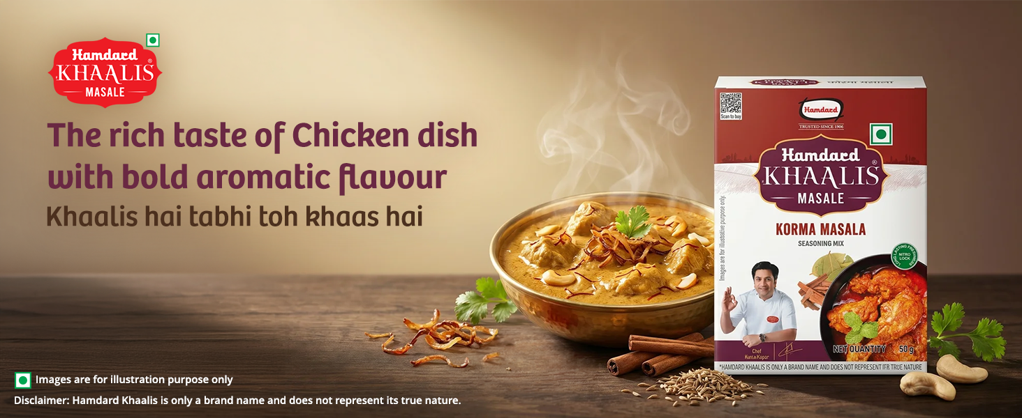 Hamdard Khaalis Korma Masala | Ready to Cook | Restaurant-Style Taste at Home | 50g