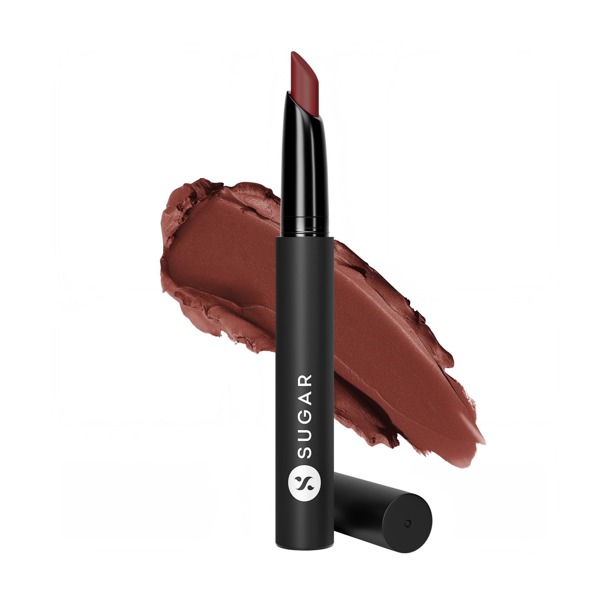 Tan Halen chocolate brown matte lipstick by SUGAR Cosmetics