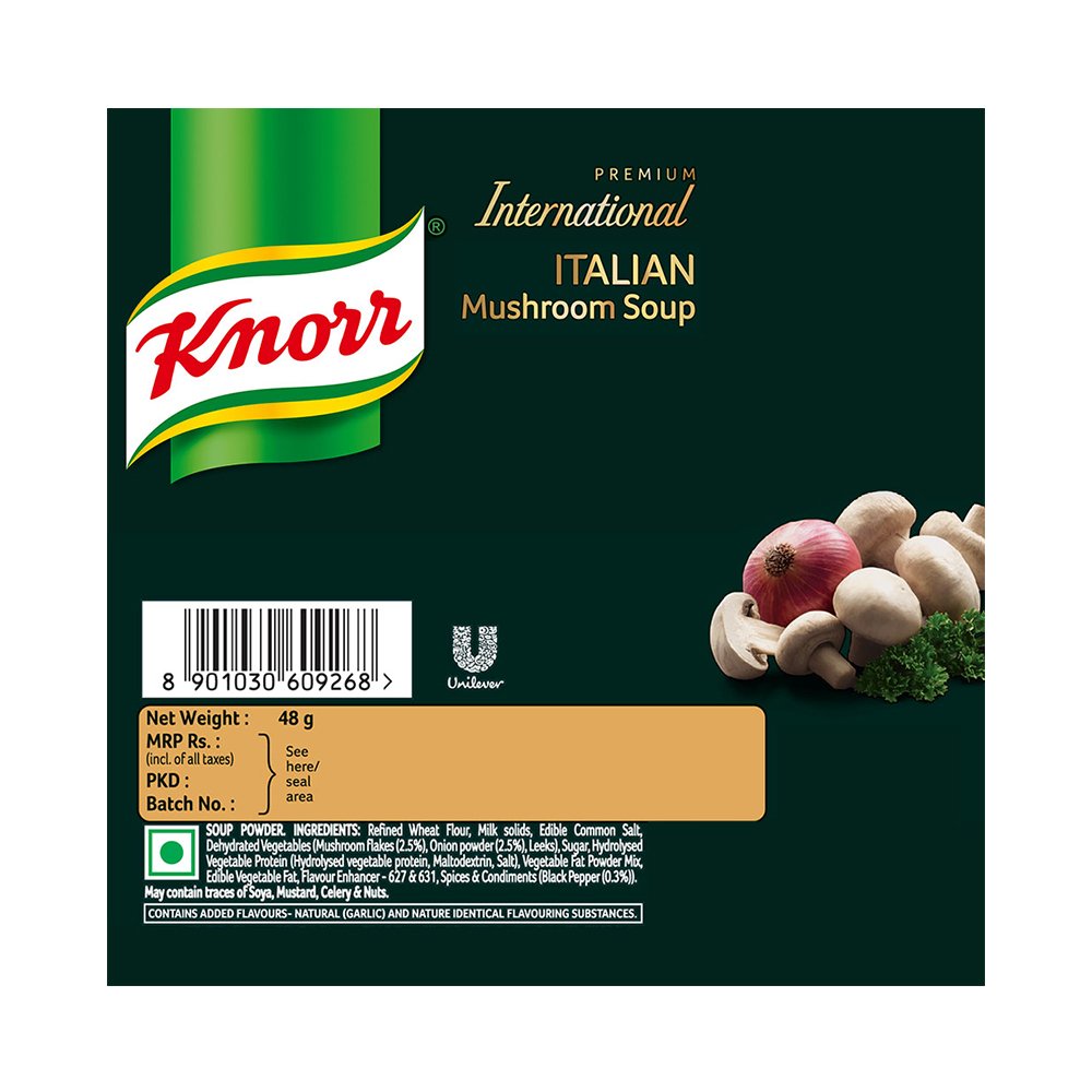 Knorr International Italian Mushroom Soup Pouch, 46g / 48g (Weight Many Vary) – view 7