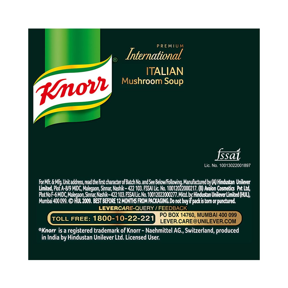 Knorr International Italian Mushroom Soup Pouch, 46g / 48g (Weight Many Vary) – view 8