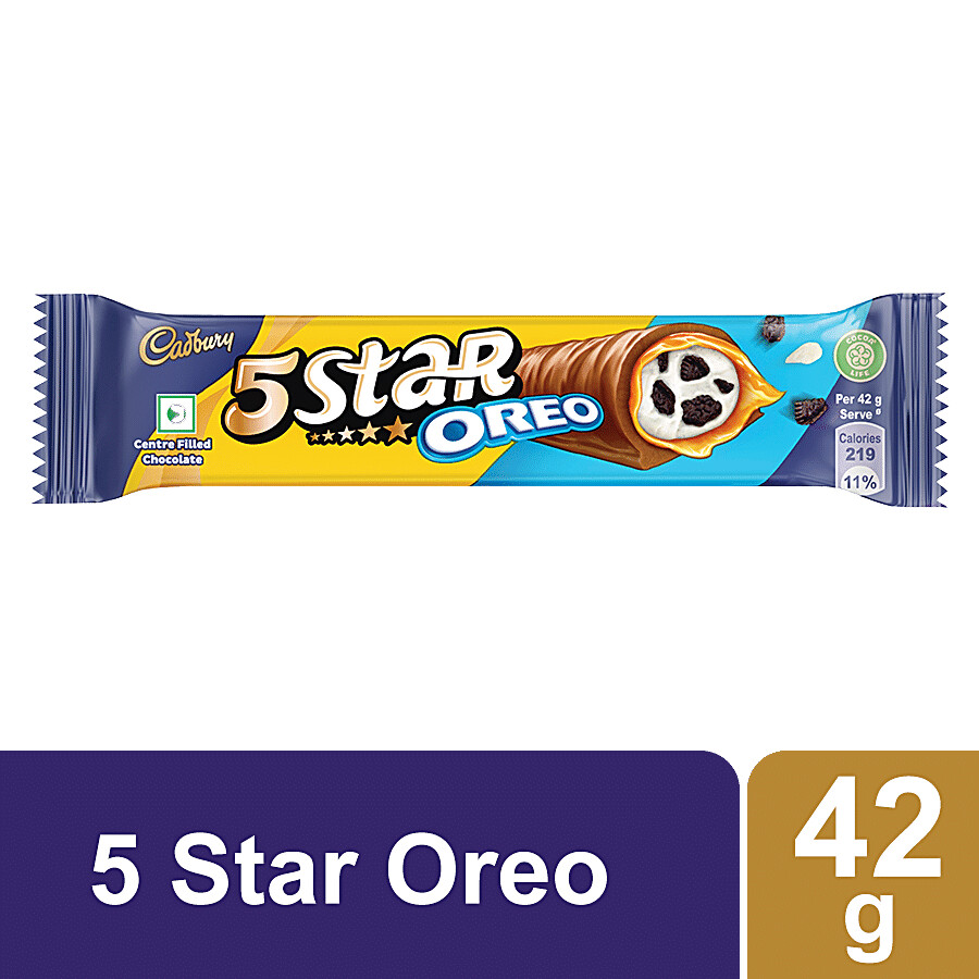 Cadbury 5 Star Oreo chocolate bar multipack with ten bars