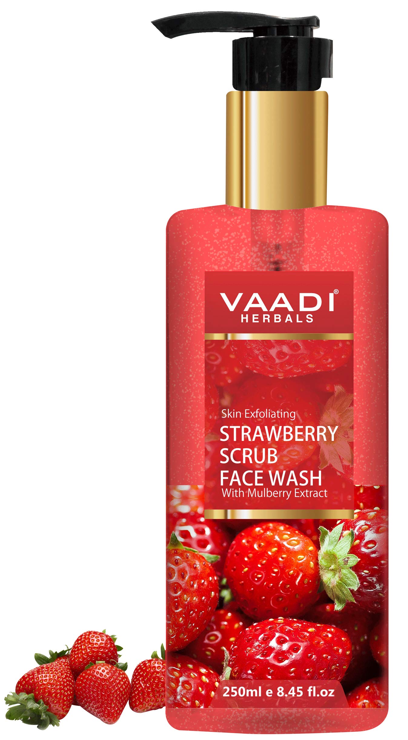 Vaadi Herbals Pvt Ltd Strawberry Scrub Face Wash With Mulberry Extract, 250 Ml – view 2