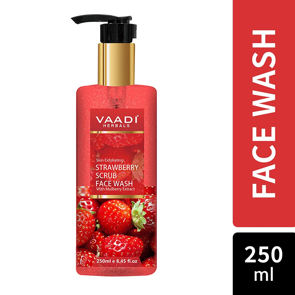 Vaadi Herbals Pvt Ltd Strawberry Scrub Face Wash With Mulberry Extract, 250 Ml – view 3