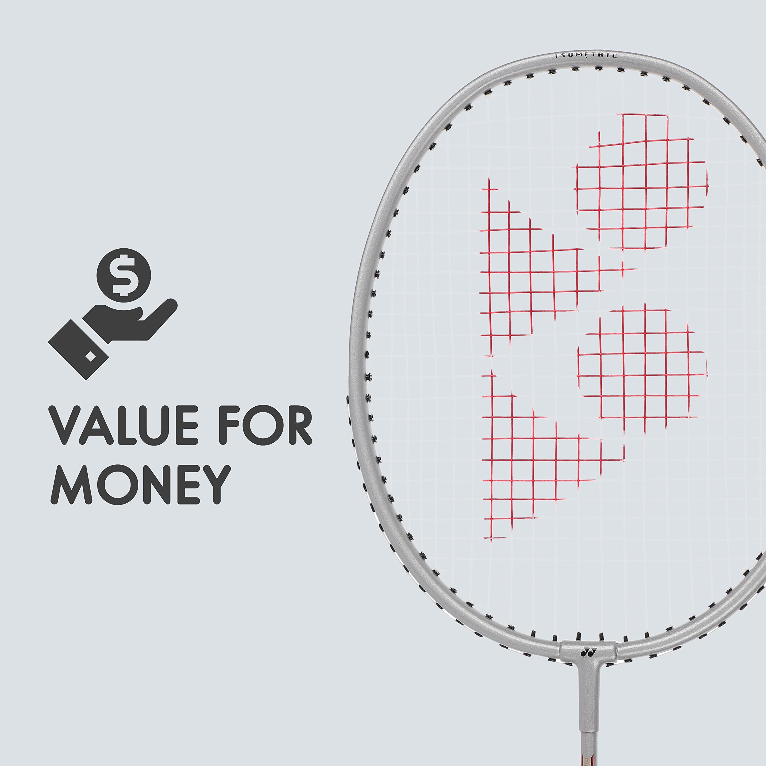 YONEX GR 303i Aluminium Strung Badminton Racket with Full Racket Cover (Silver) – view 8