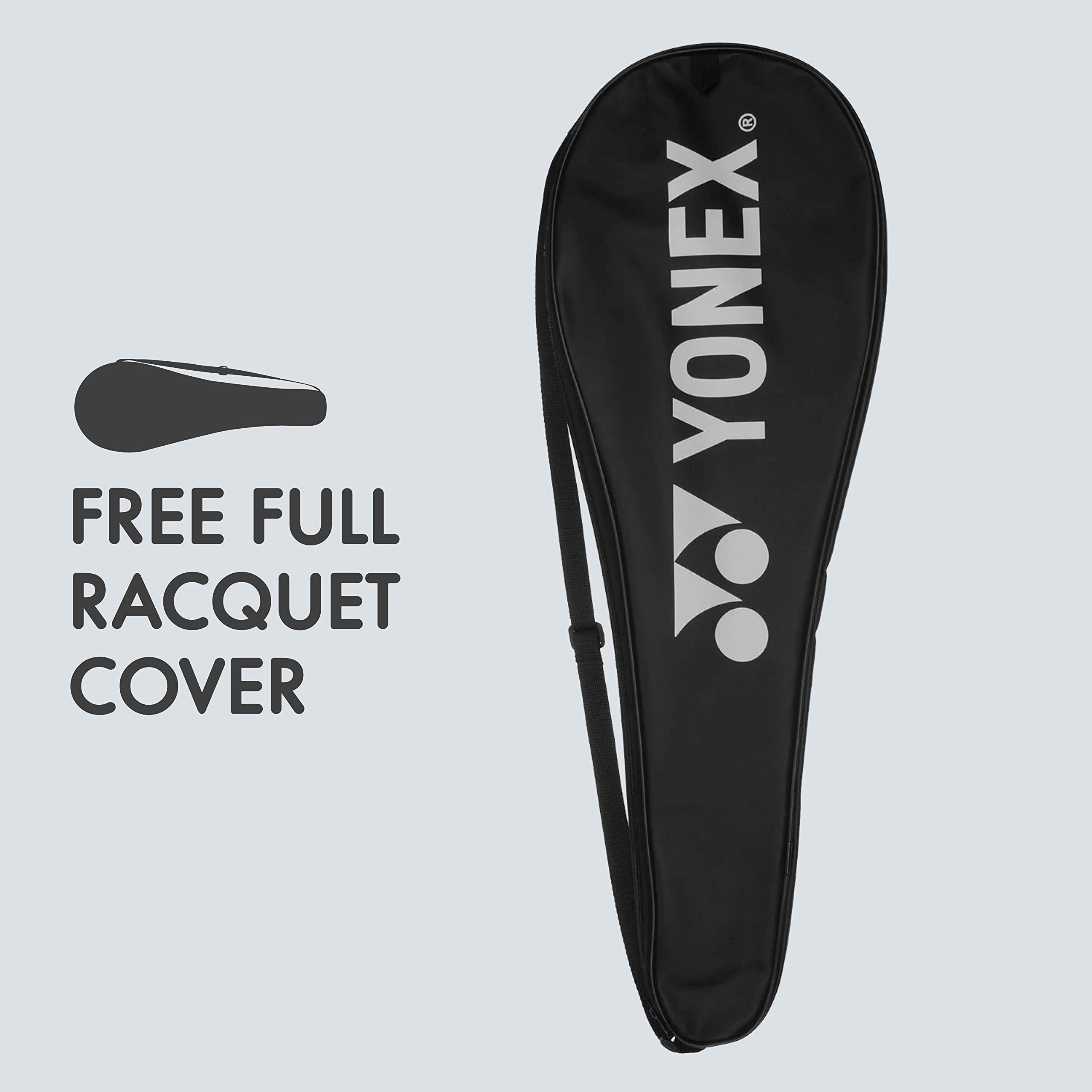YONEX GR 303i Aluminium Strung Badminton Racket with Full Racket Cover (Silver) – view 9