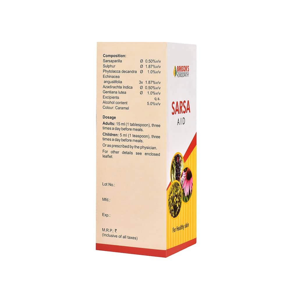 Dr. Bakshi's BAKSON'S HOMOEOPATHY Sarsa Aid Syrup 115ml_Pack of 2 – view 2