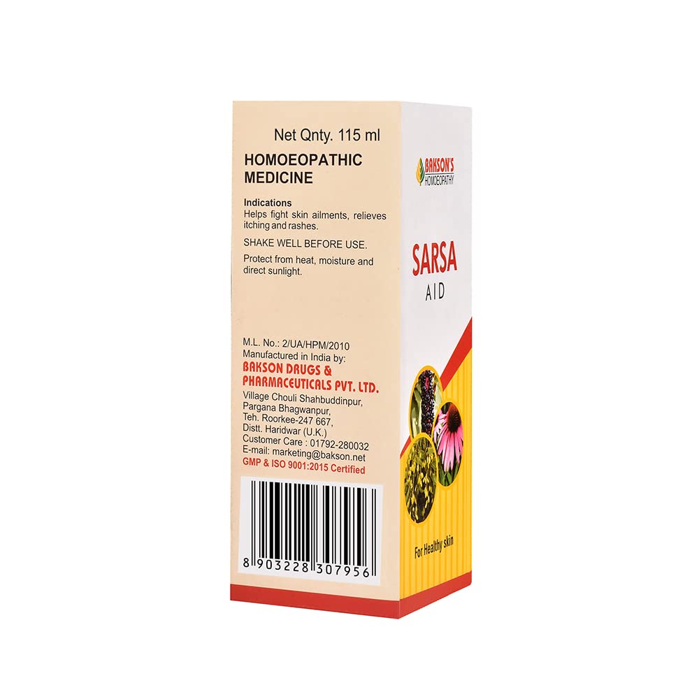 Dr. Bakshi's BAKSON'S HOMOEOPATHY Sarsa Aid Syrup 115ml_Pack of 2 – view 3
