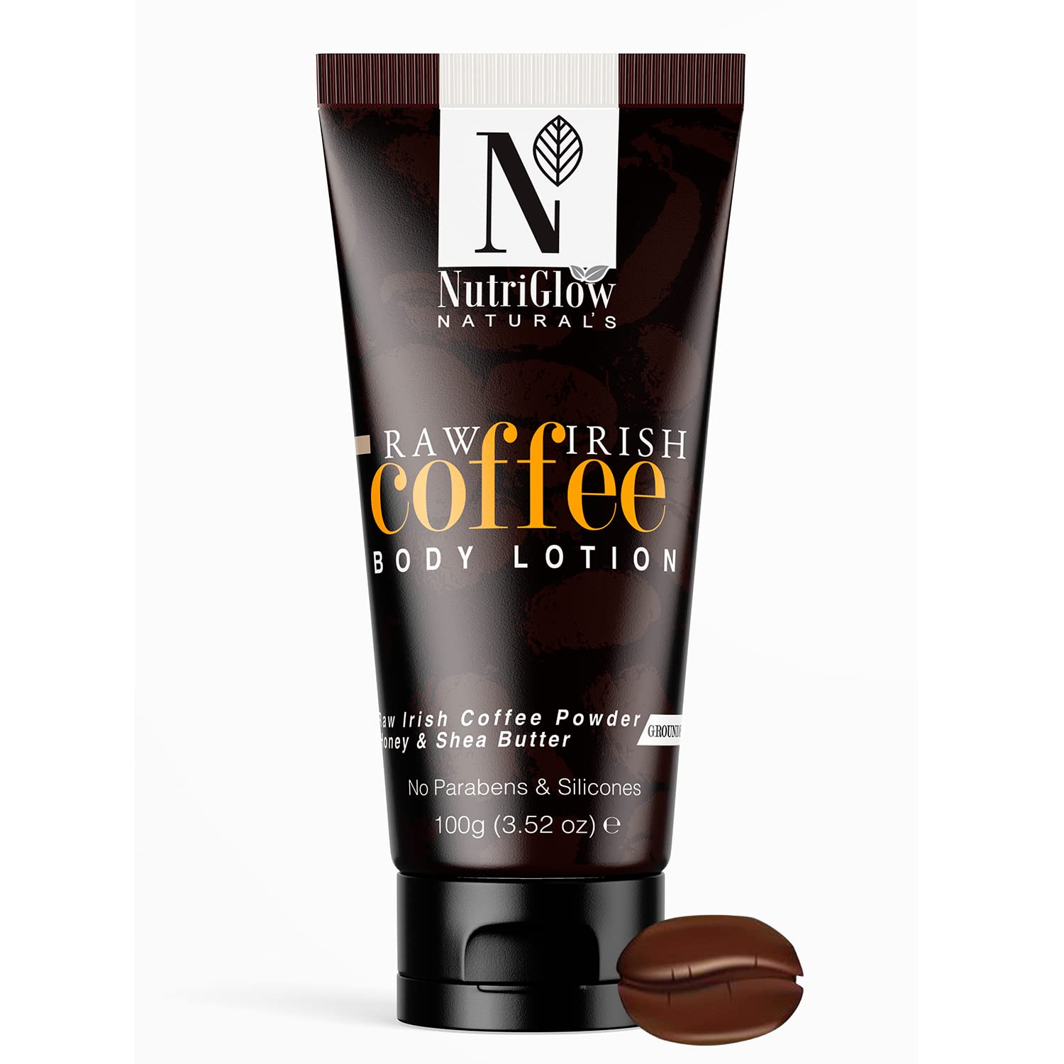 NutriGlow coffee scented body lotion 100 g pack front view