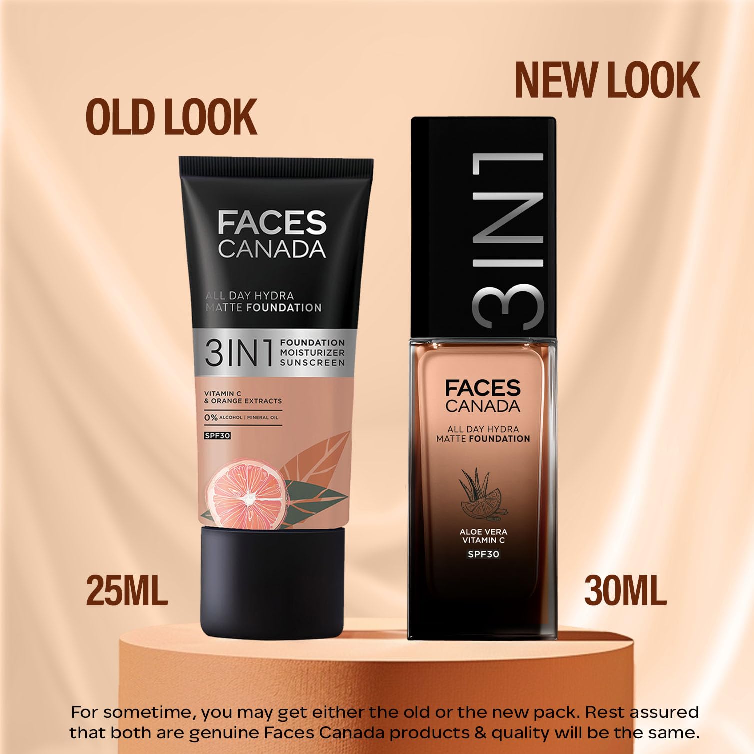 FACESCANADA Cream All Day Hydra Matte Foundation,3-in-1 Foundation + Moisturizer + SPF 30,24 HR Aloe Hydration & Vitamin C,10HR Long Wear,Medium to High Buildable Coverage,Caramel Natural 023,30ml – view 6