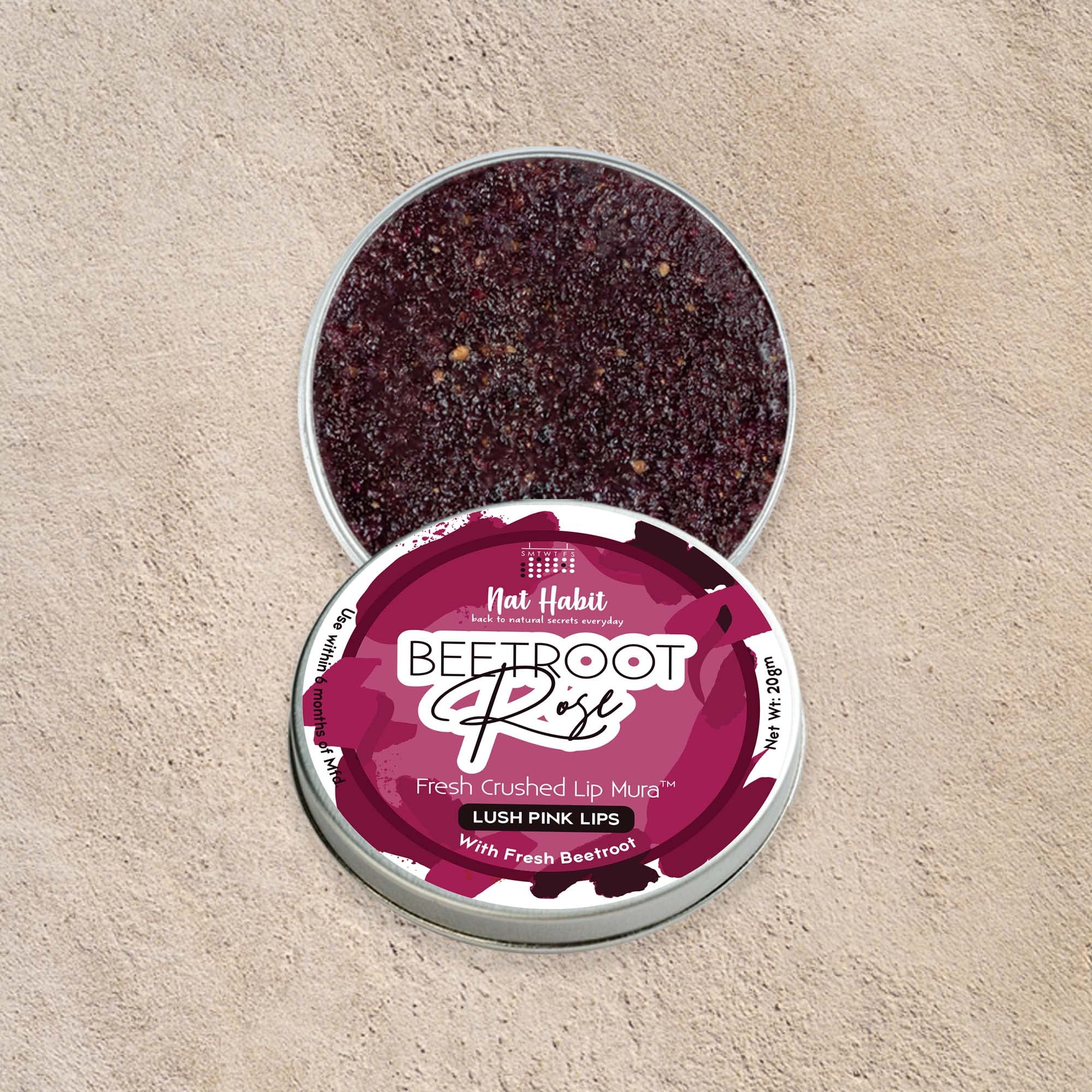 Nat Habit Lip Scrub, Beetroot Rose – view 2