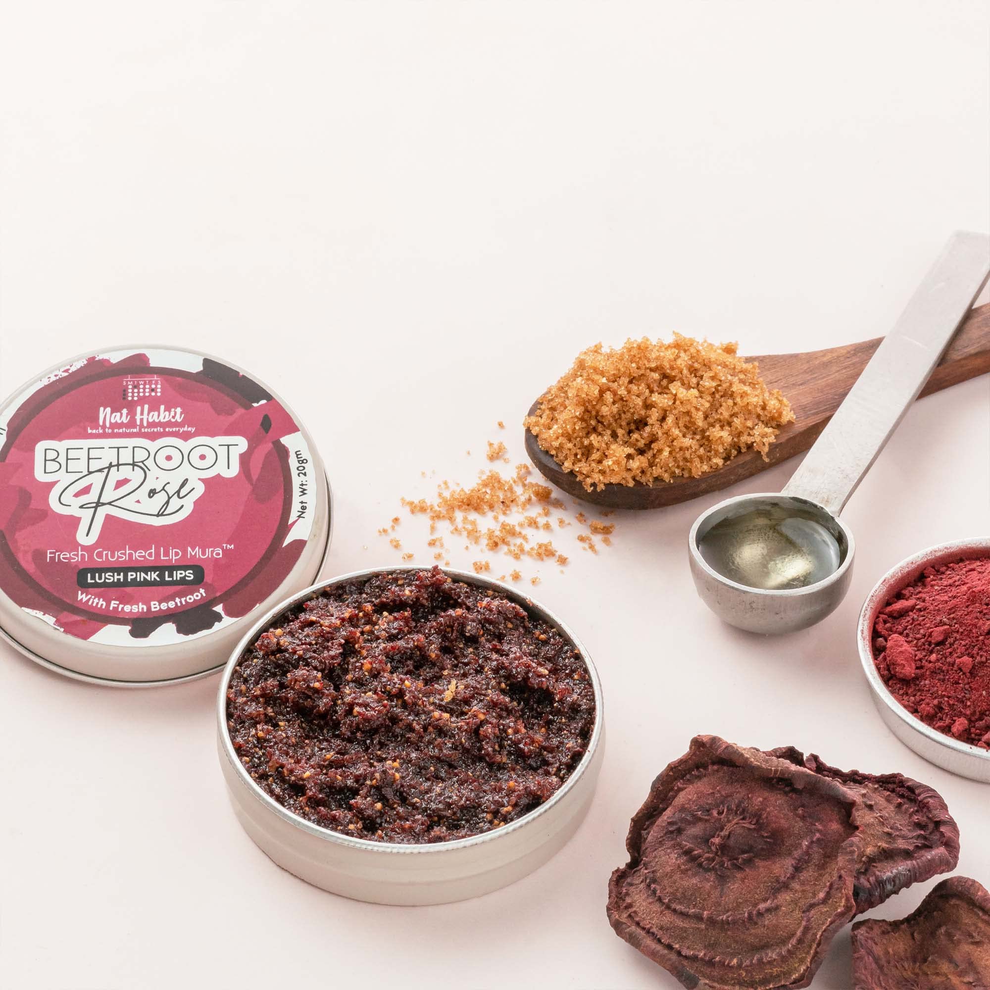 Nat Habit Lip Scrub, Beetroot Rose – view 6