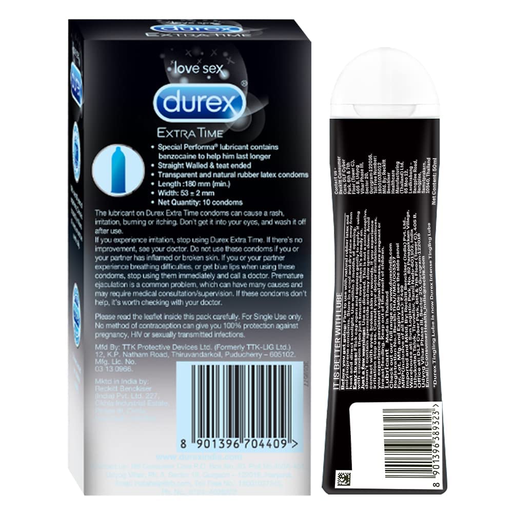 Pleasure Packs (Durex Intense Tingling Lube 50ml, Extra Time 10s) – view 7