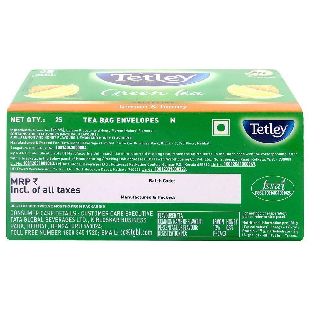 Tetley Lemon & Honey Green Tea Bags 25 Pcs – view 3