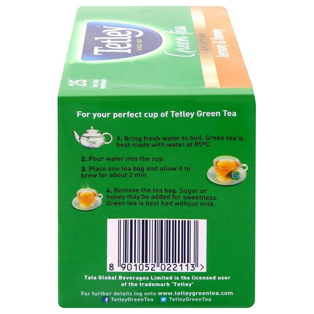 Tetley Lemon & Honey Green Tea Bags 25 Pcs – view 5