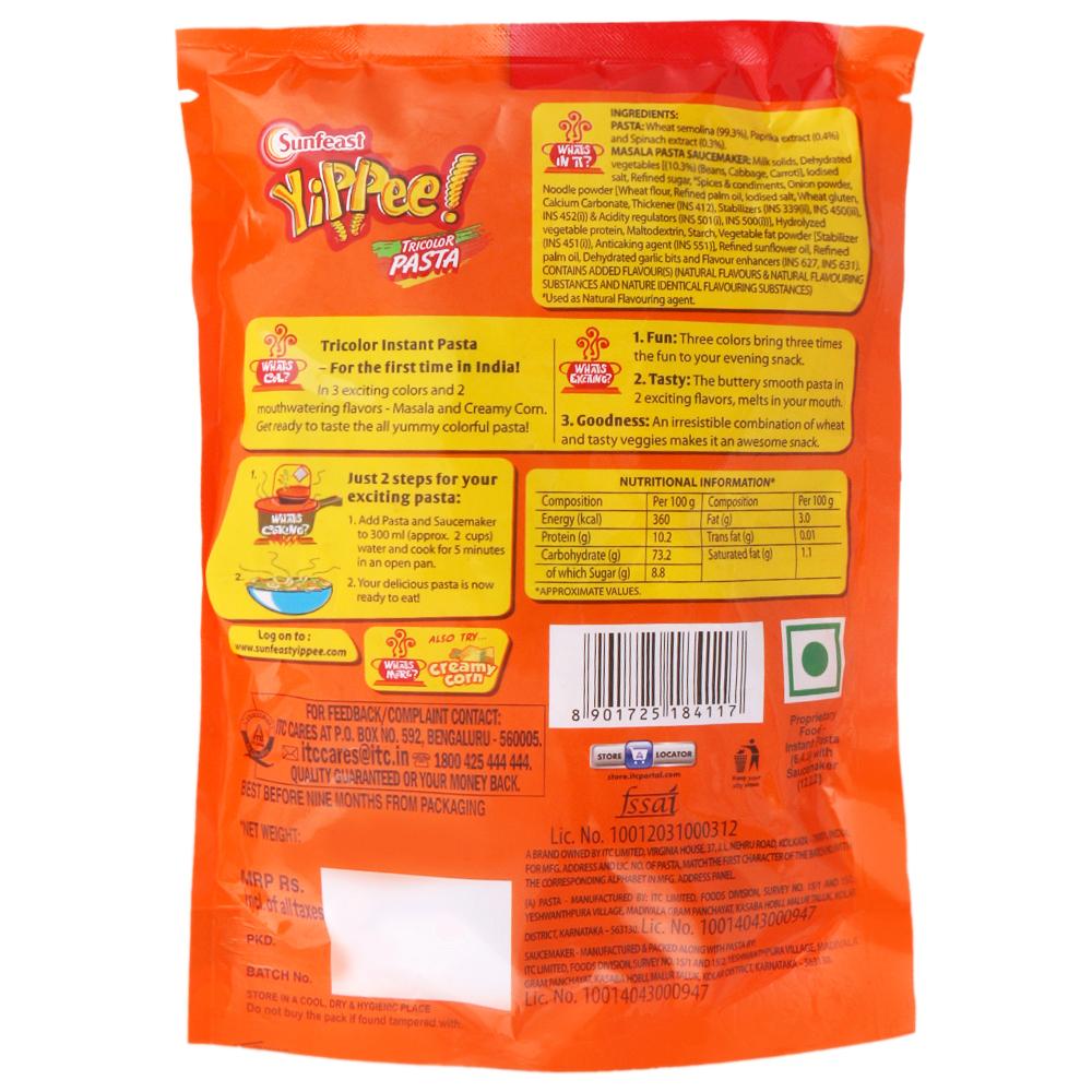 Sunfeast Yippee Masala Instant Tricolor Pasta 65 G – view 2