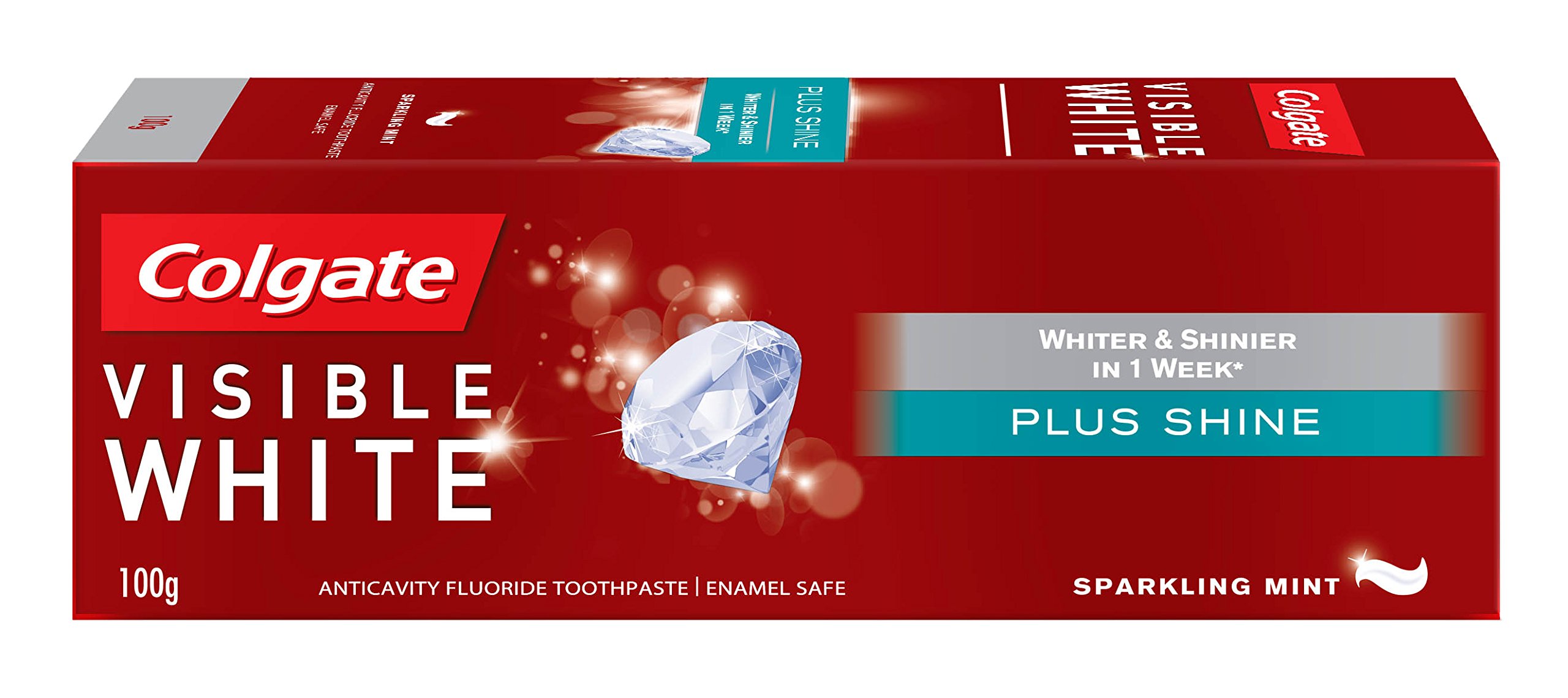 Colgate Toothpaste Visible White Plus Shine - 100g (Whitening) – view 2