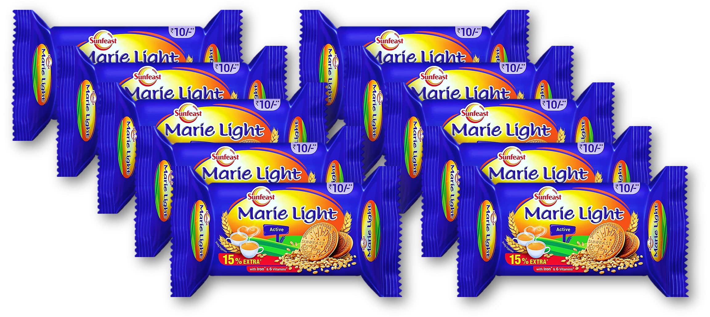 Sunfeast Marie Light Active 71.7g (Pack of 10) Unique – view 1