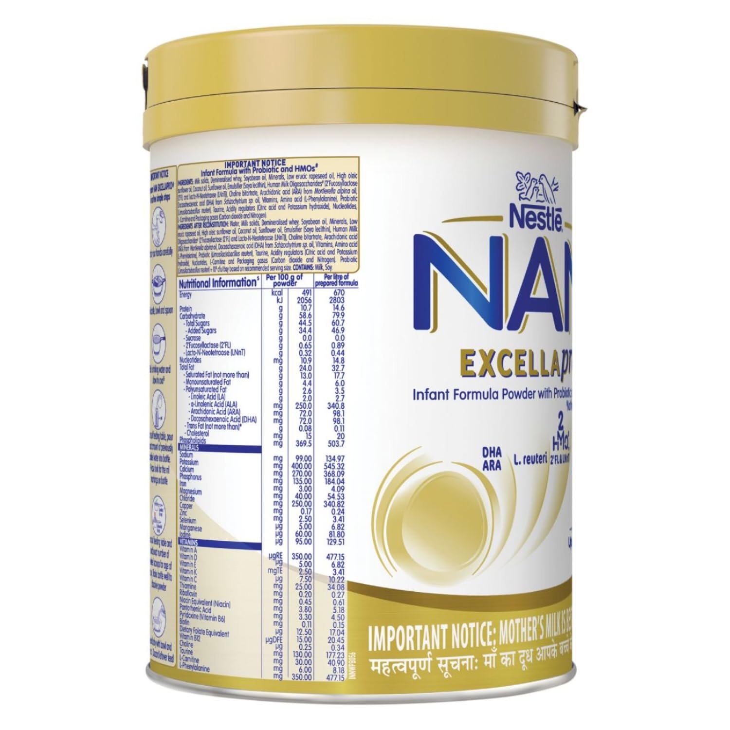 EXCELLAPRO Nestlé Nan Excella Pro 1 Infant Formula Powder - Upto 6 Months, Stage 1, 400G Tin Pack – view 4