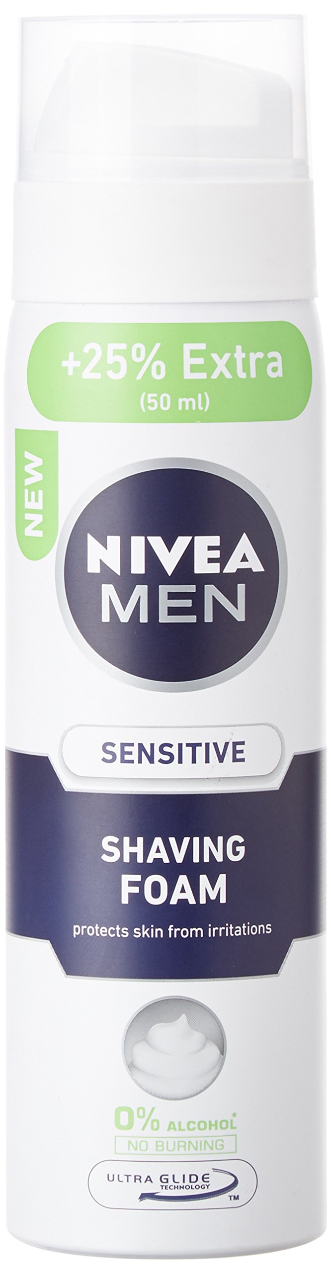 Nivea Men Sensitive Shaving Foam, 200ml +50ml Extra (25% Free)=250ml