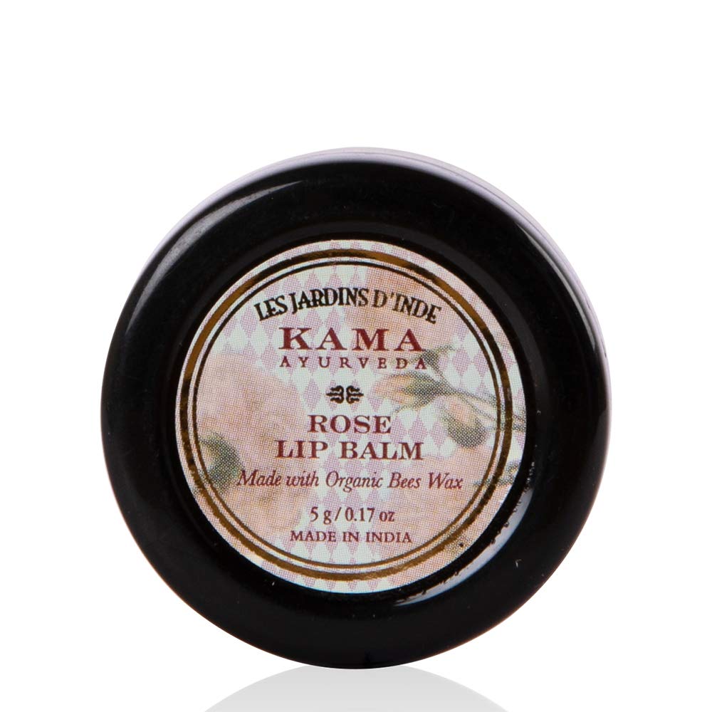 Kama Ayurveda rose-scented lip balm for moisturized lips