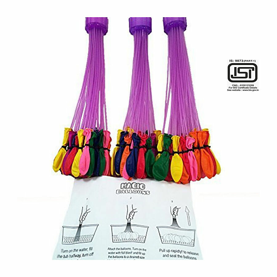 DealBindaas Holi Color/Gulal Magic Splash Water Balloon - Assorted Colours,Easy To Fill 111 pcs – view 2