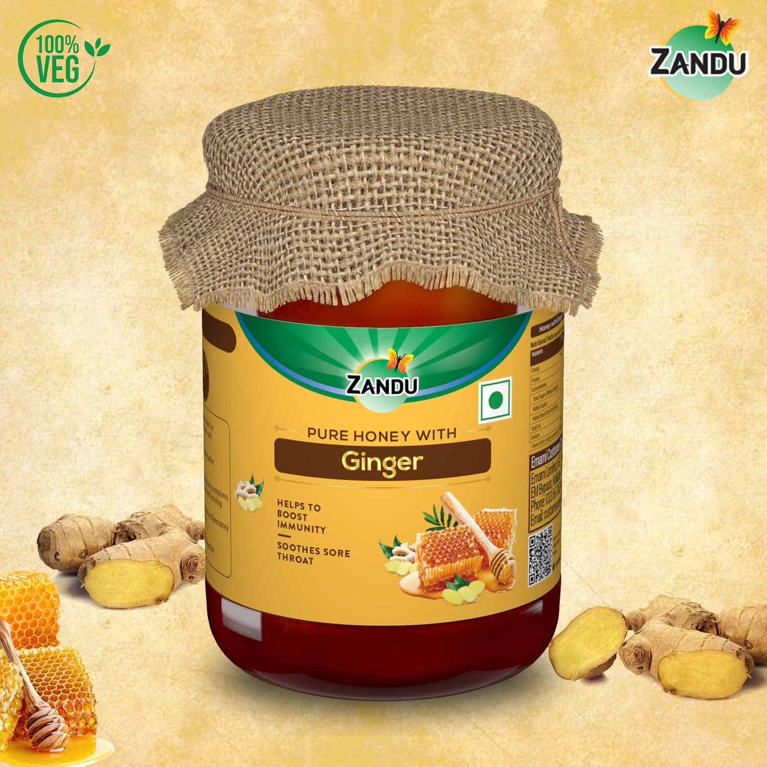 Zandu Pure Honey with Ginger: Specially Formulated to Meet Holistic Wellness Needs – view 6