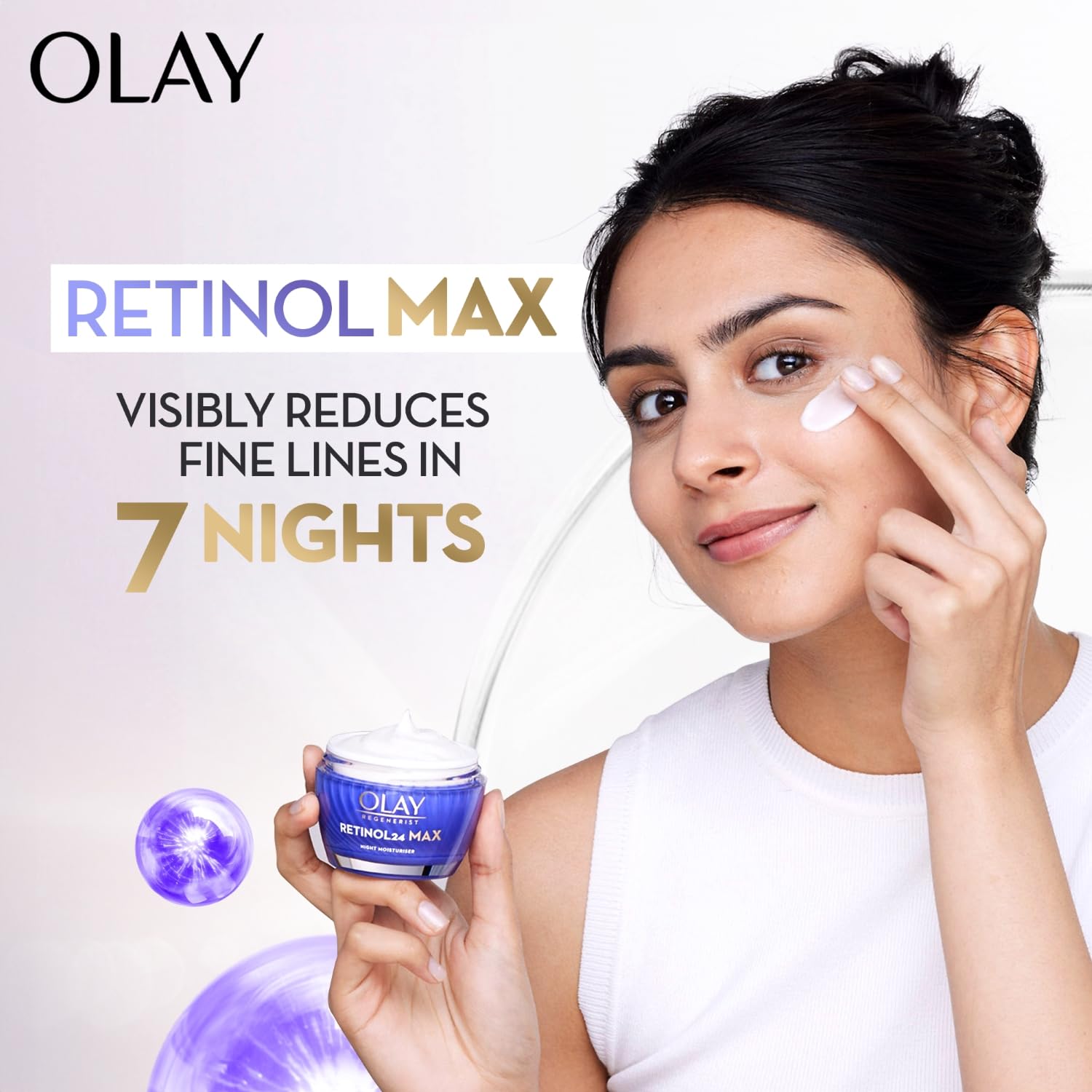 Olay Retinol24 Max Night Cream l Visibly Reduces Fine Lines in 7 Nights – view 2