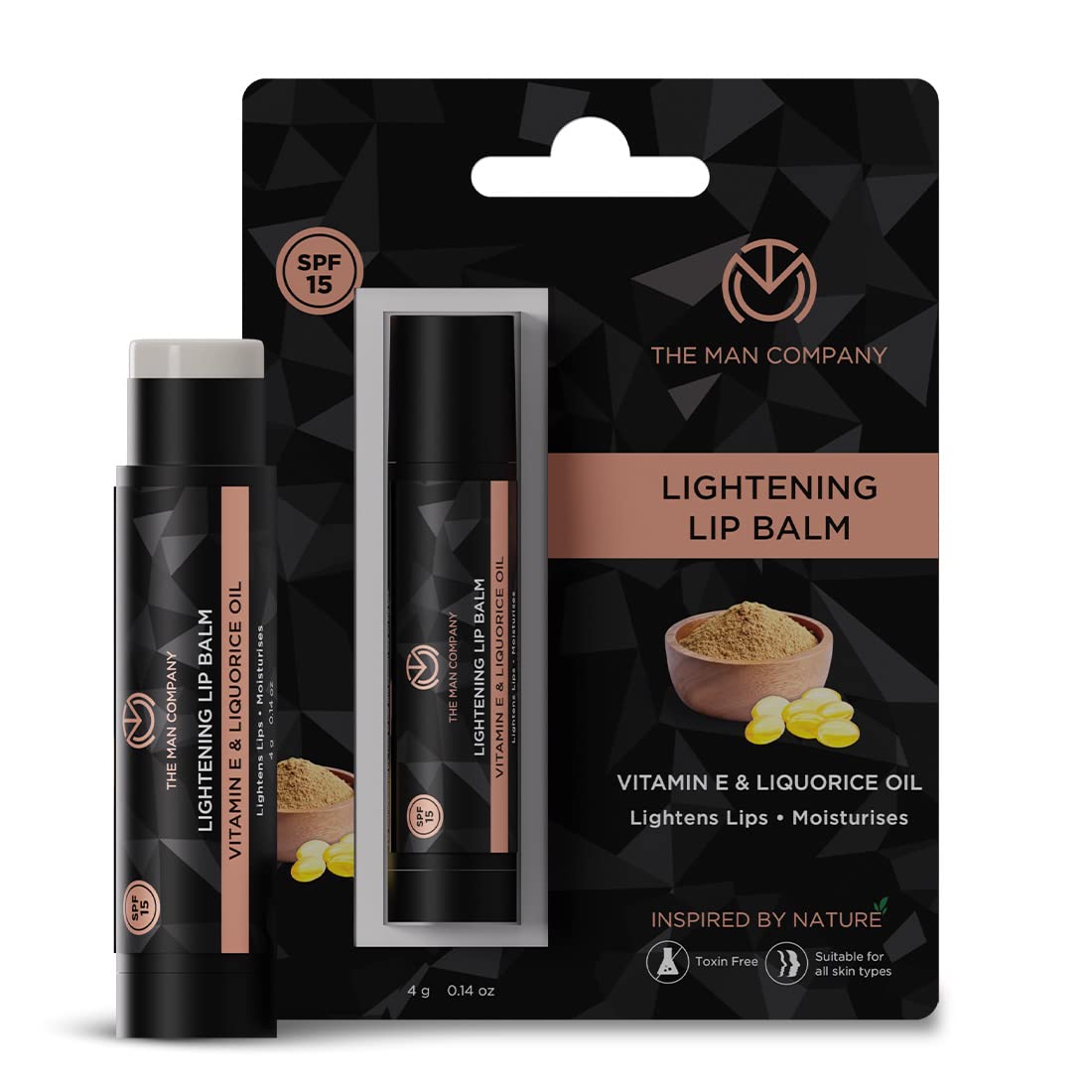 Mint lip balm with SPF 15 for chapped dark lips