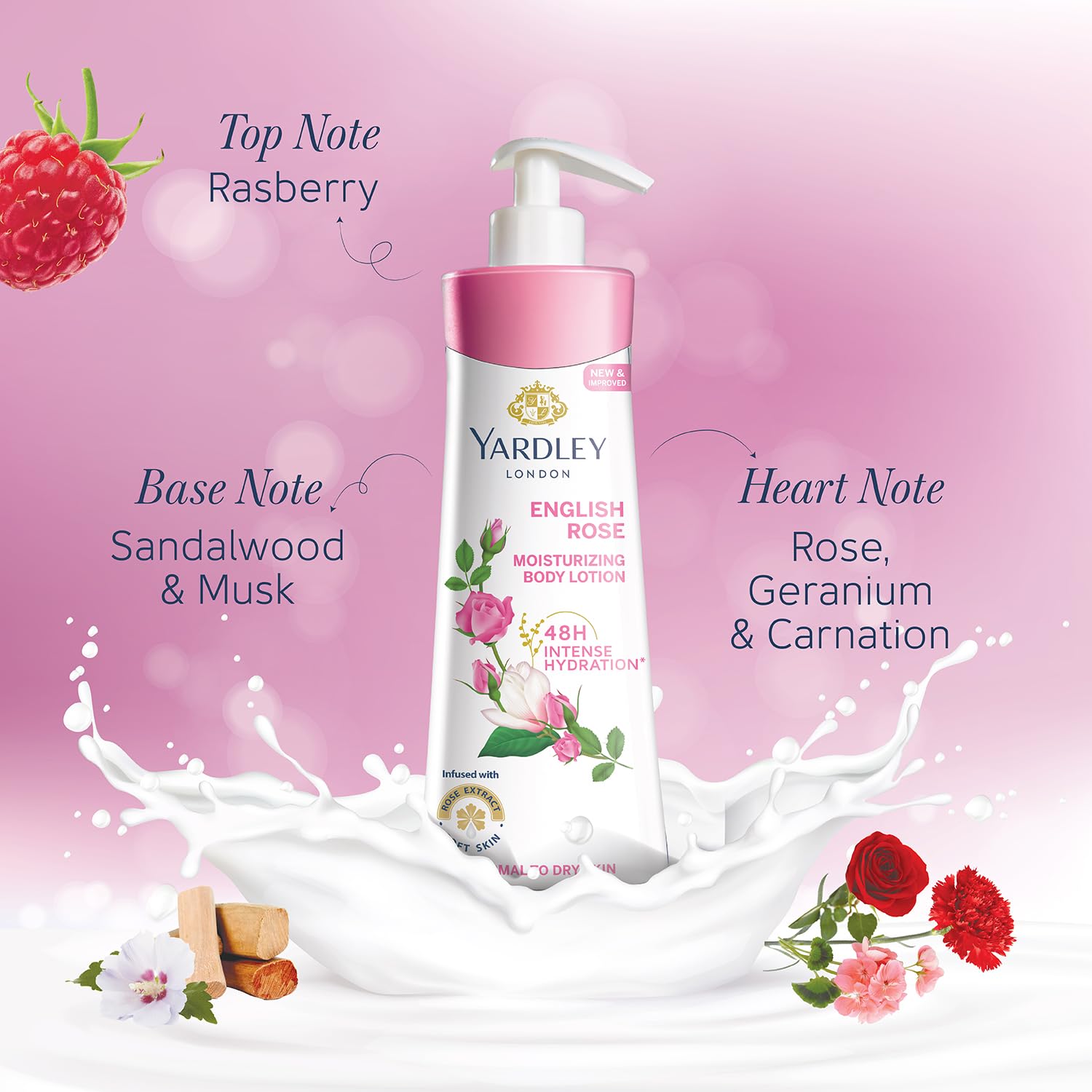 Yardley London English Rose Moisturizing Body Lotion With Germ Shield – view 5