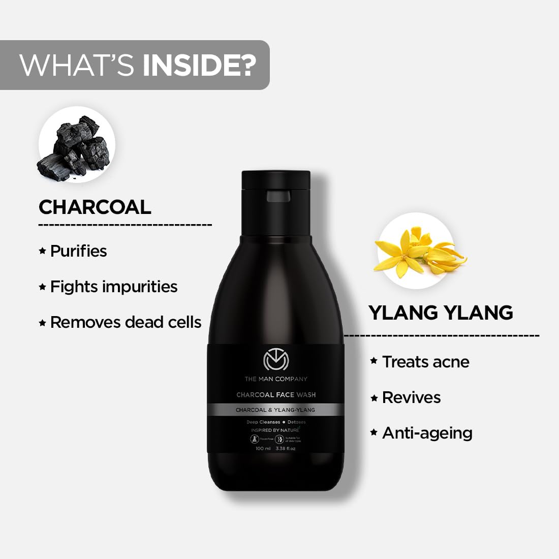 The Man Company Activated Charcoal Face Wash for Men - 100ml – view 2