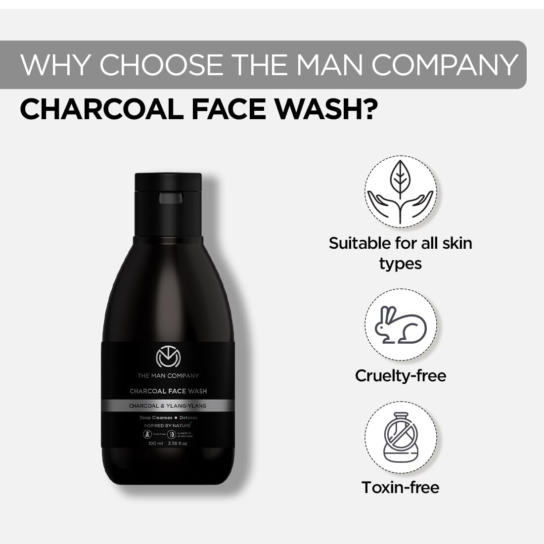 The Man Company Activated Charcoal Face Wash for Men - 100ml – view 4