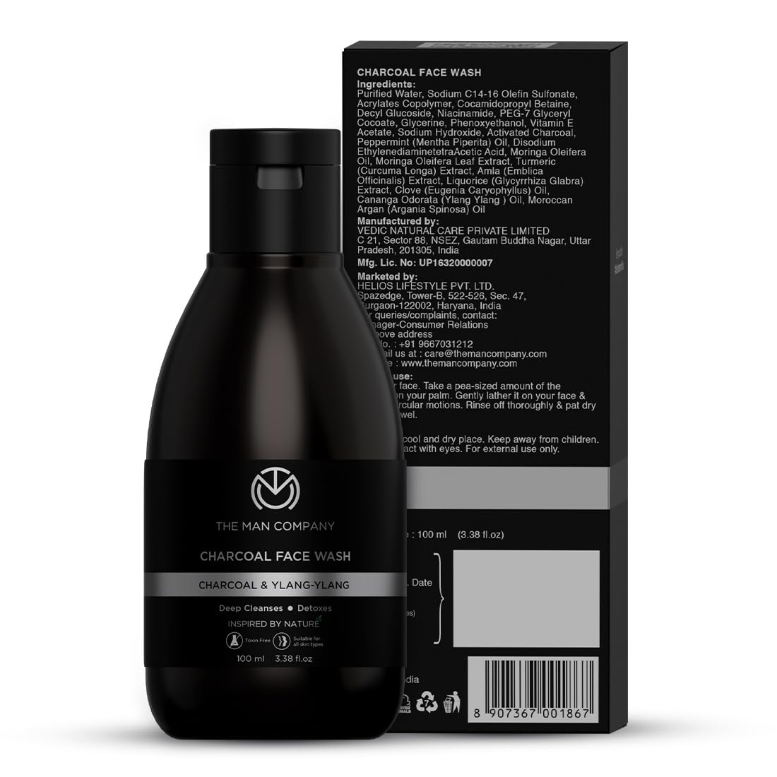 The Man Company Activated Charcoal Face Wash for Men - 100ml – view 6