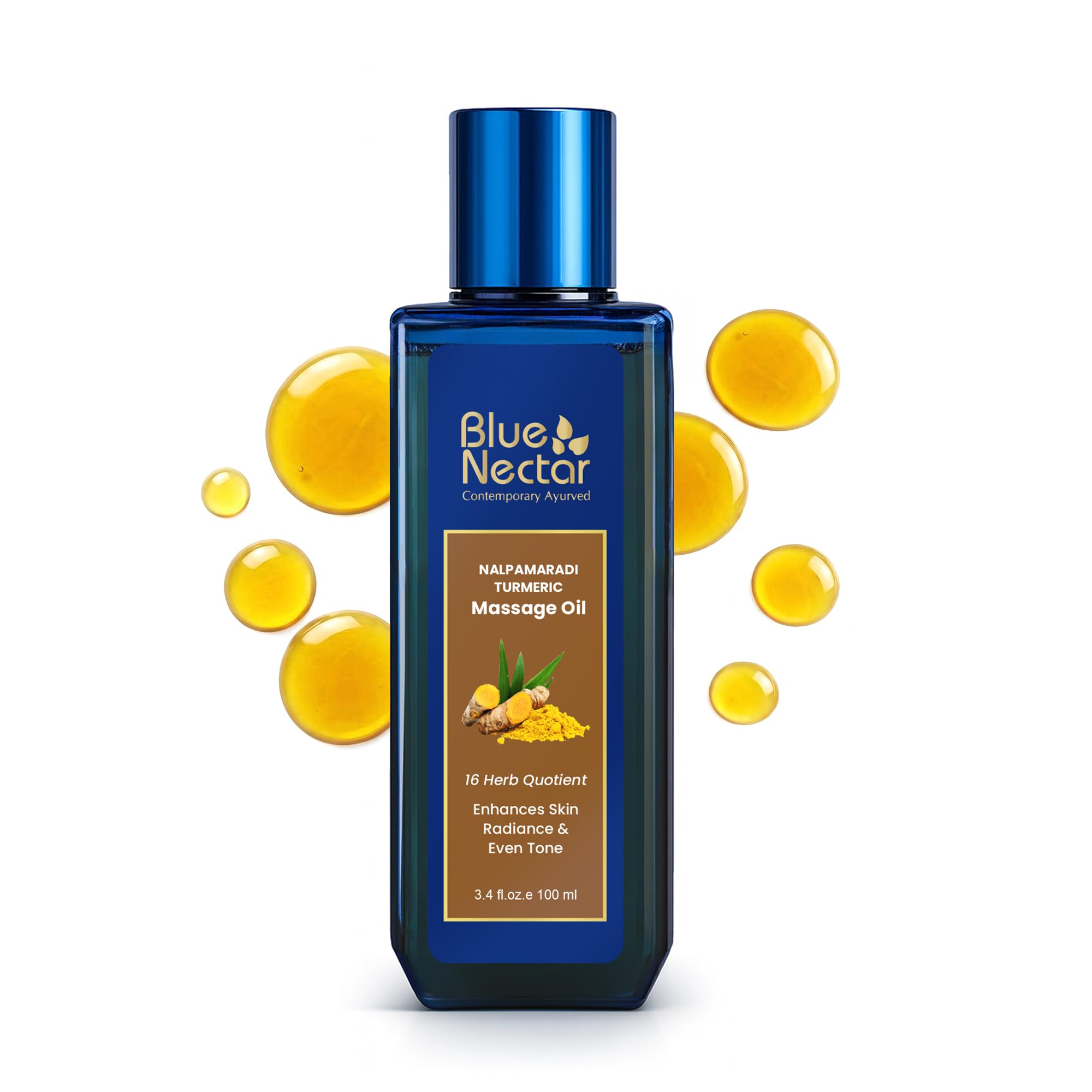 Blue Nectar turmeric Ayurvedic skin brightening oil 100 ml