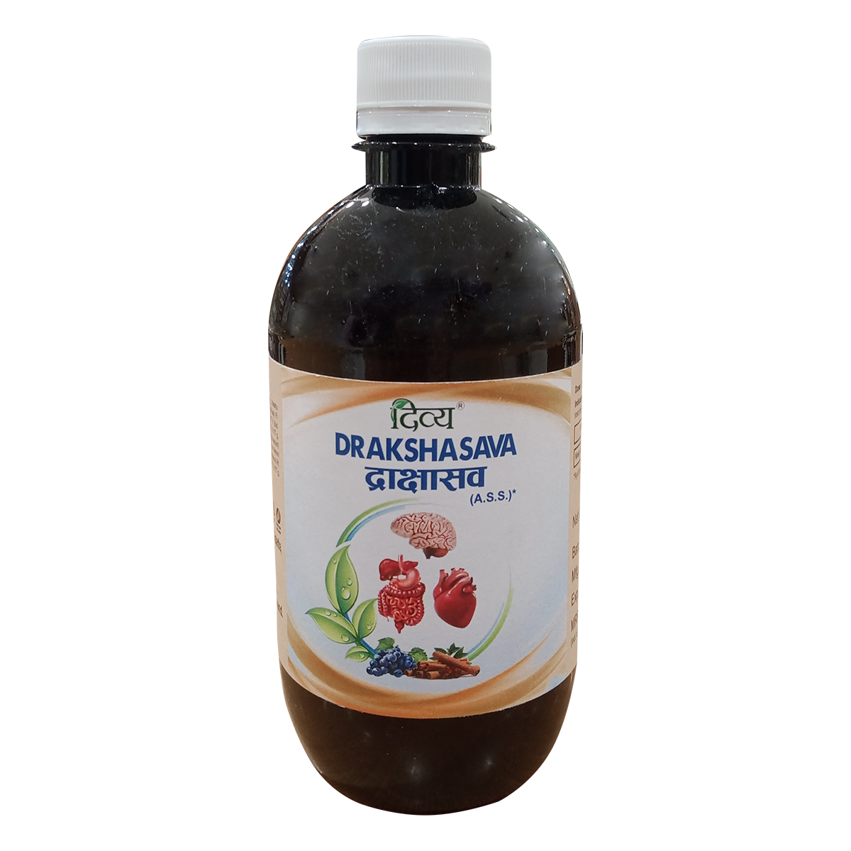Patanjali Divya Drakshasava 450 ml adult syrup bottle