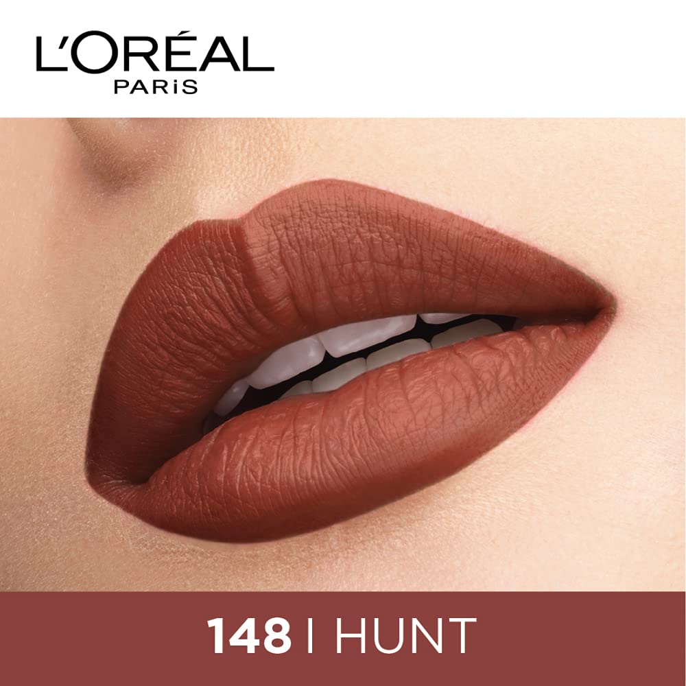 L'Oréal Paris Lipstick, Liquid Format with Matte Finish, Oil-In-Water Formula, Breathable and Lightweight Feel, Non-Flaking, Colour: 148 I Hunt, 7ml – view 3