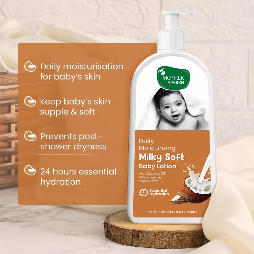 Mother Sparsh Milky Soft Baby Lotion - 400ml – view 2