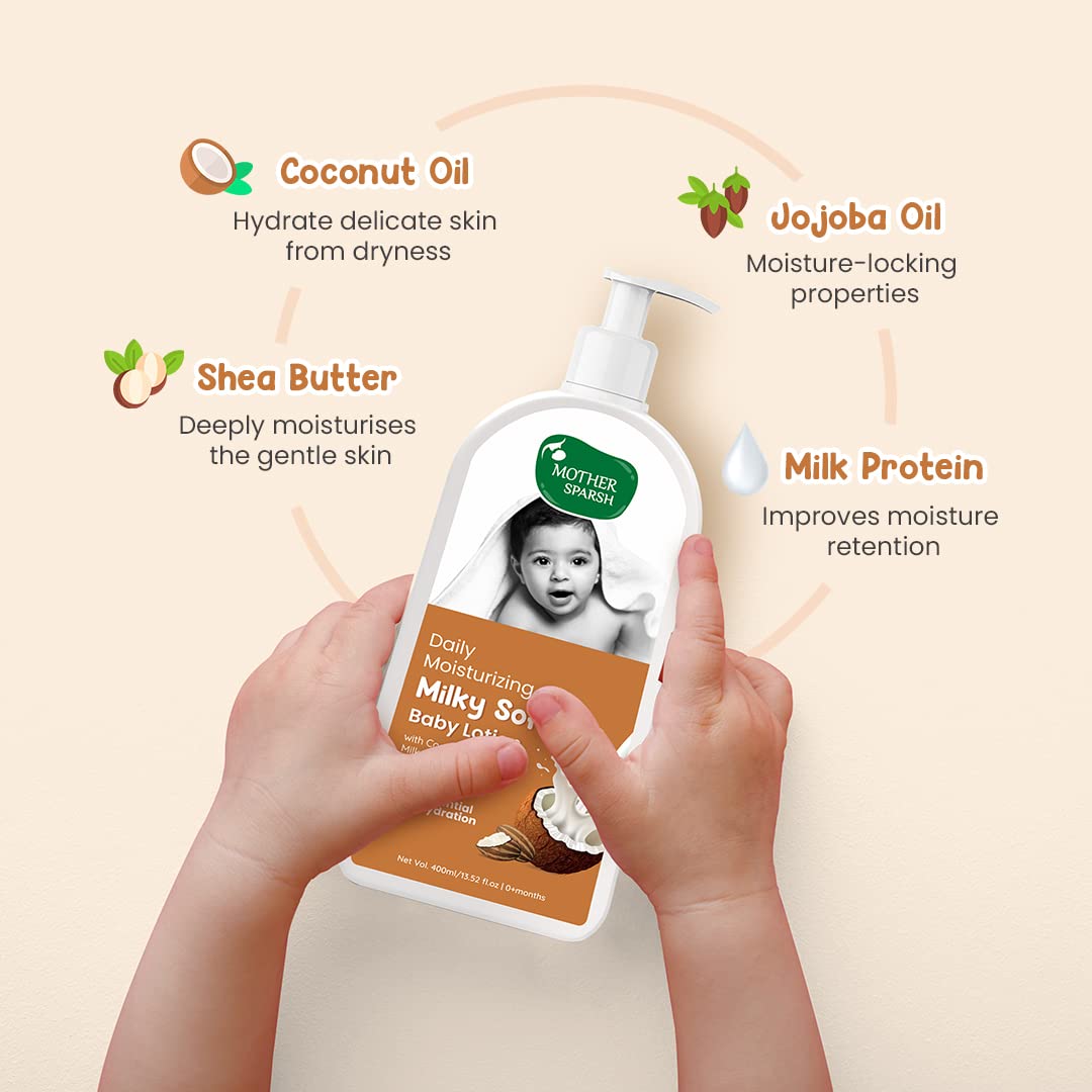 Mother Sparsh Milky Soft Baby Lotion - 400ml – view 3