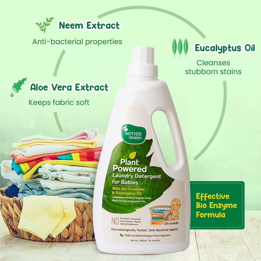 Mother Sparsh Plant Powered Baby Liquid Laundry Detergent-200ml – view 3