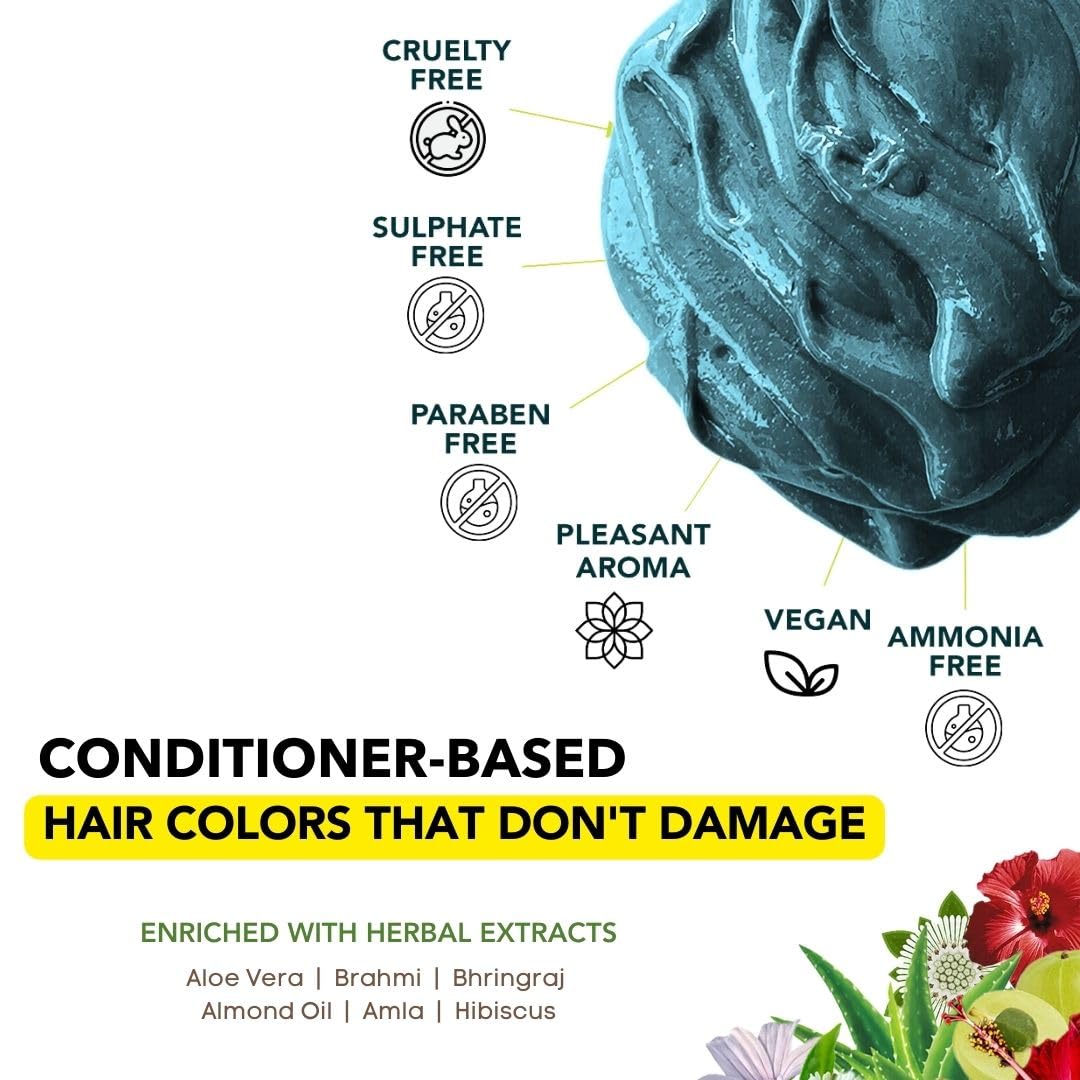 Paradyes Semi-permanent Moonstone Grey DIY Conditioner Based Hair Colour 120 gm and Lighten Up! Bleach Pack 30 Vol. for all Hair Types – view 6