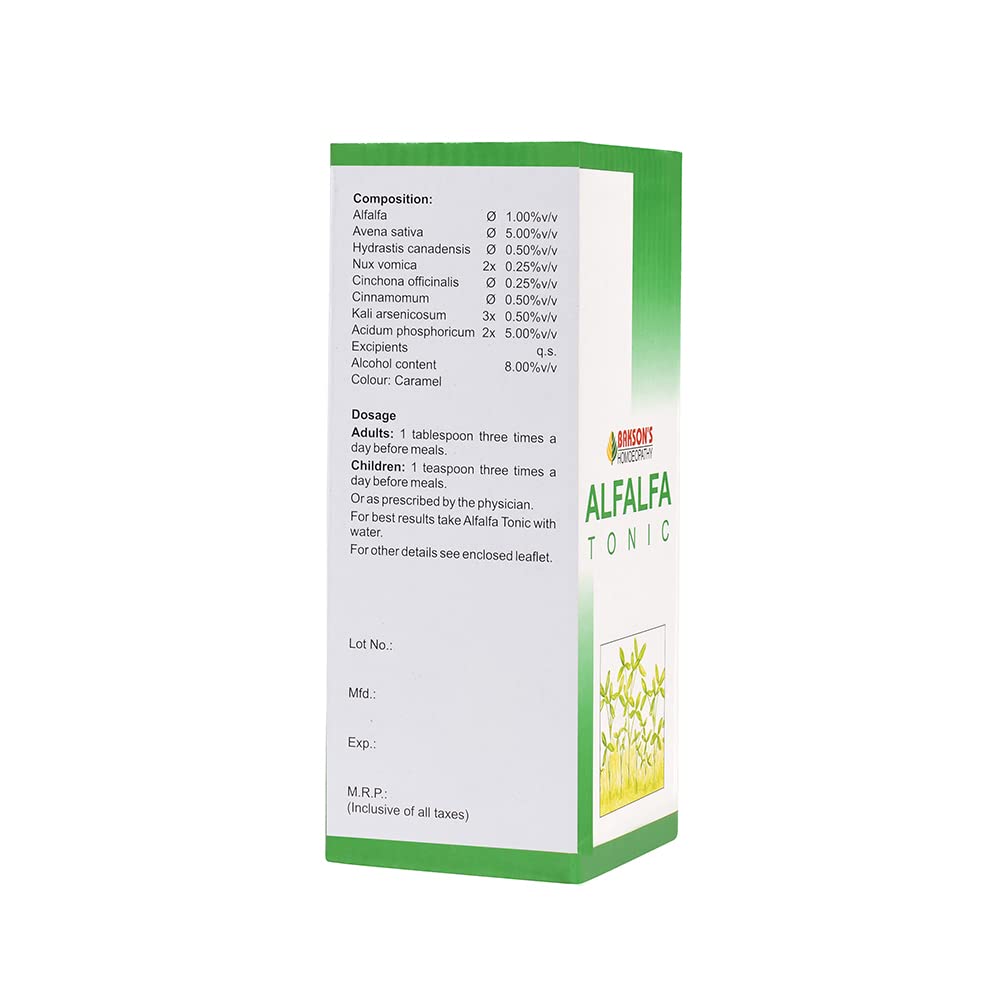 Dr. Bakshi's BAKSON'S HOMOEOPATHY Bakson's Homoeopathy Alfalfa Tonic Syrup 115Ml_Pack Of 2 – view 2