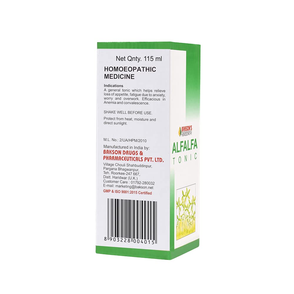 Dr. Bakshi's BAKSON'S HOMOEOPATHY Bakson's Homoeopathy Alfalfa Tonic Syrup 115Ml_Pack Of 2 – view 3