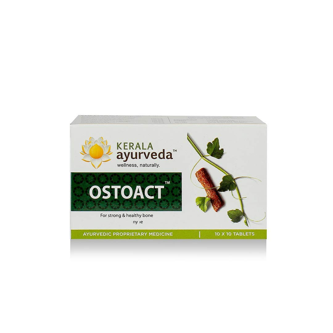 Kerala Ayurveda Ostoact Tablet 100-tablet bottle front view