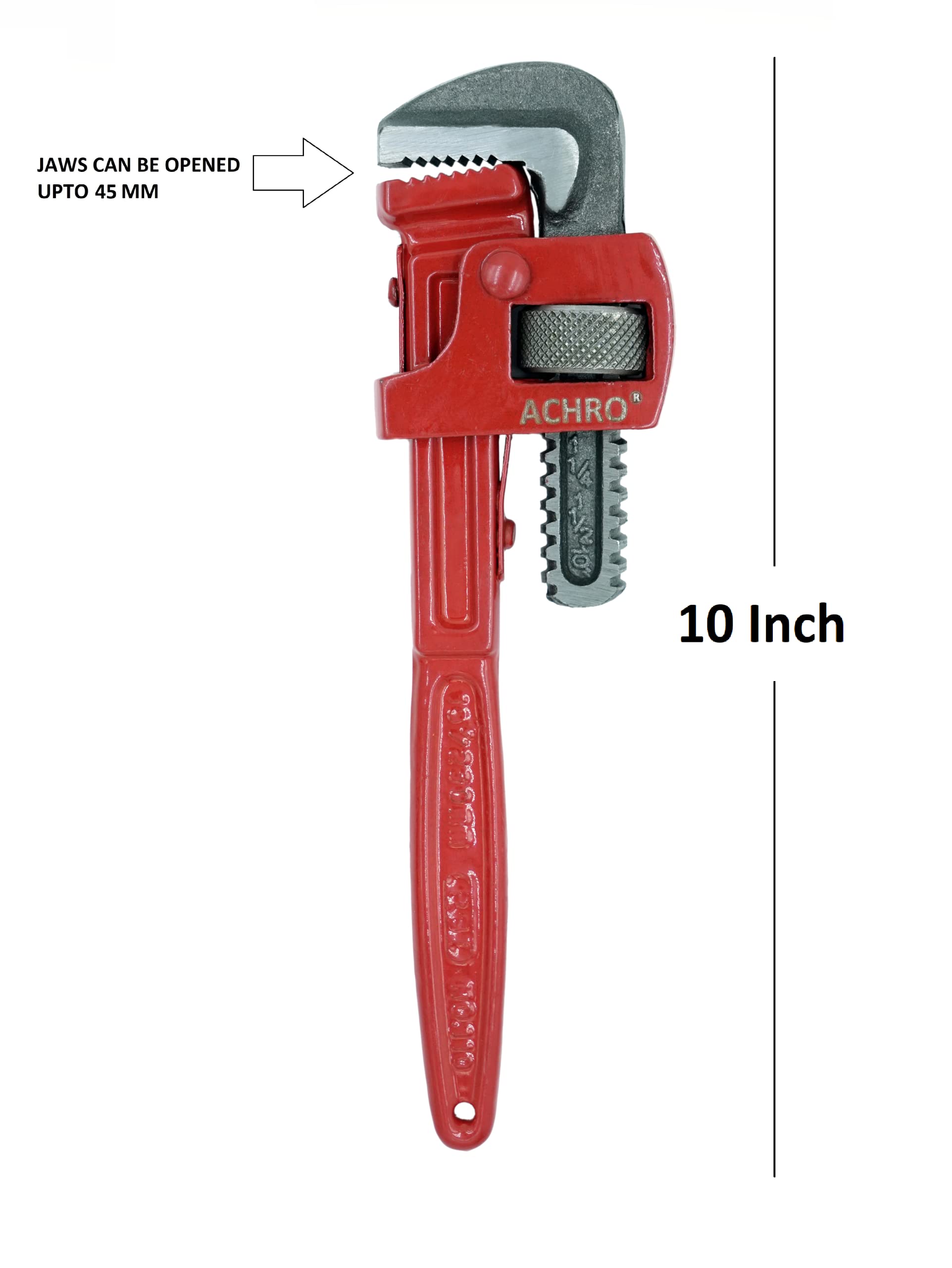 ACHRO Combo Pack of 3 Tool Kits Set for Home (Contains 8 Inch Adjustable Spanner, 8 Inch Combination Plier, 10 Inch Pipe Wrench) – view 2
