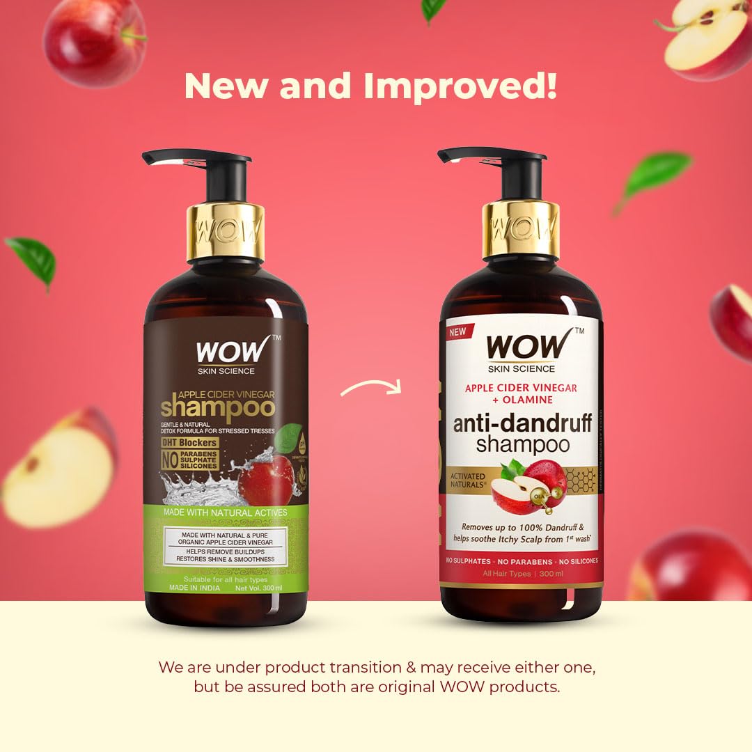WOW Skin Science Apple Cider Vinegar Shampoo with DHT Blockers – view 2