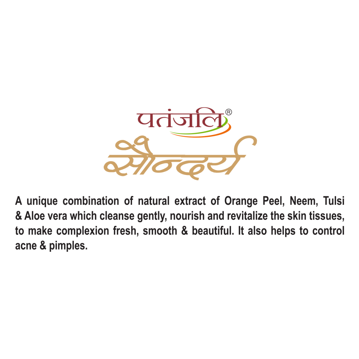 Patanjali Saundarya Face Wash Aloevera Neem Tulsi Orange Peel 100 g – view 4