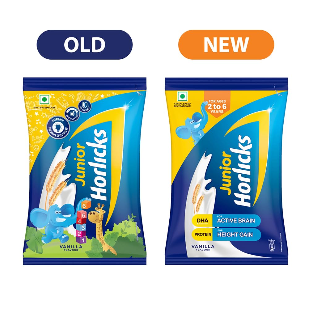 Junior Horlicks Health & Nutrition Drink Vanilla, 400g Refill, Children's health drink for overall growth – view 2