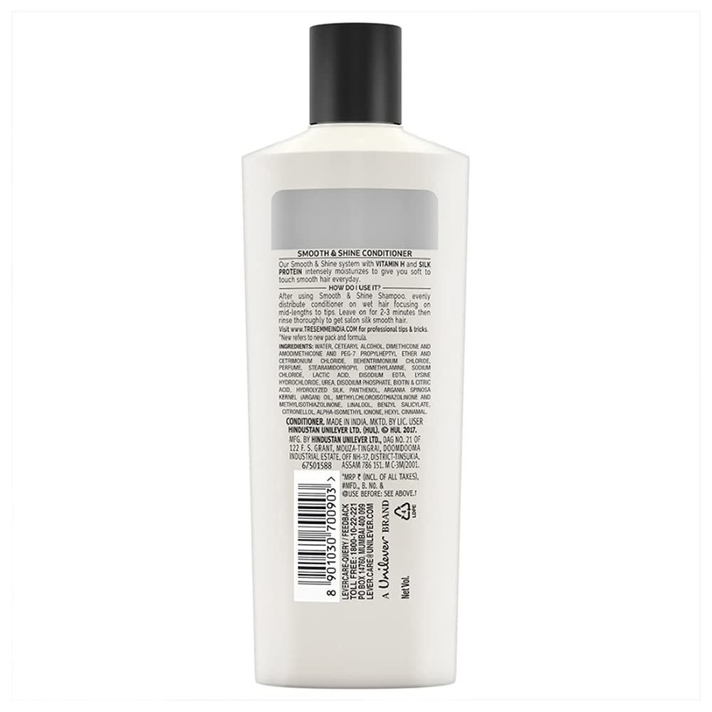 Tresemme Smooth & Shine, Conditioner, 190ml, for Silky Smooth Hair, with Biotin & Silk Protein, Deeply Moisturizes Dry & Frizzy Hair, for Men & Women – view 2
